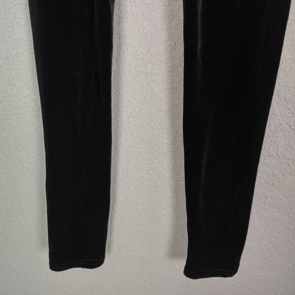 Spanx Velvet Velour Black Skinny Pull On Stretchy Pant Leggings Size Small - Picture 9 of 12